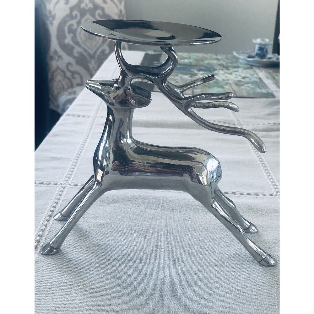 Reindeer Candle Holder Rustic Holiday Decor